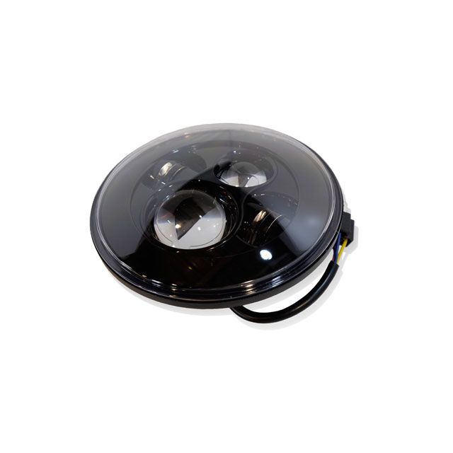 TERADAMOTORS 7インチ LEDヘッドライト 背面の色：黒 TMO/D-2077 テラダモータース ヘッドライト・バルブ バイク ハーレー汎用