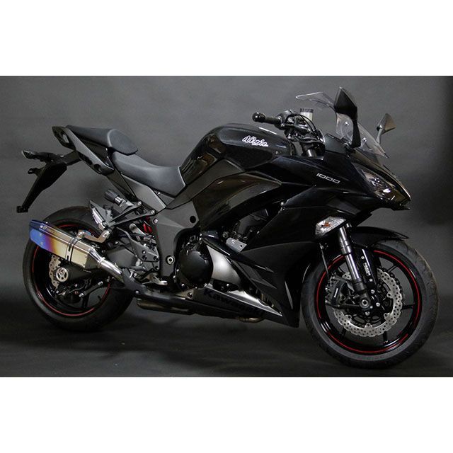 トリックスター 政府認証デュアルスリップオンマフラーIKAZUCH焼きチタン ショート パニアケース対応 Ninja1000 JSTP-018B-L7YT