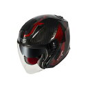 ウインズヘルメット A-FORCE RS JET FLASH typeC(カーボン×アイアンレッド) サイズ M-Slim JAN_4560385760426