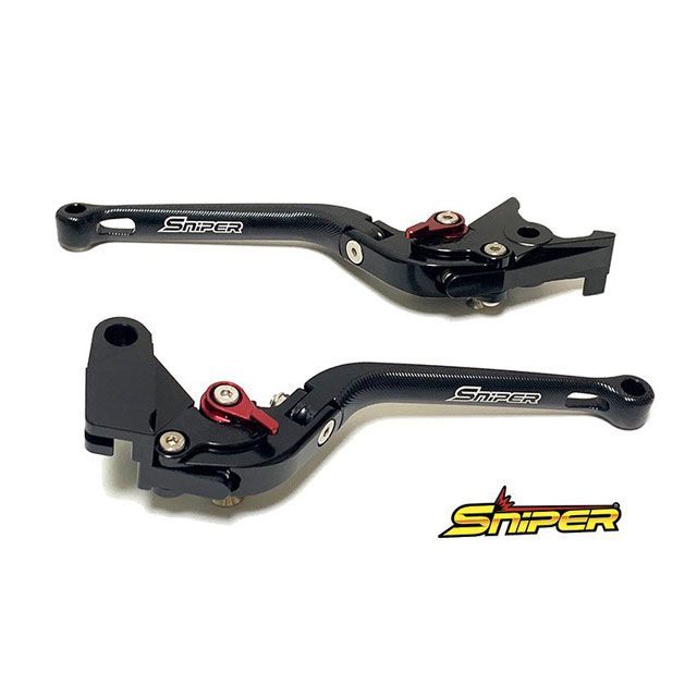 SNIPER レブル250 CB400SF NSR250R RVF400 CBR400RR 6段階アジャスター 可倒式 クラッチレバー＆ブレーキレバー 黒 SP0125BK スナイパー レバー バイク