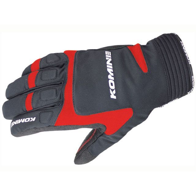 コミネ GK-801 ウインターグローブ カルタゴ カラー ブラック/レッド サイズ L ・06-801