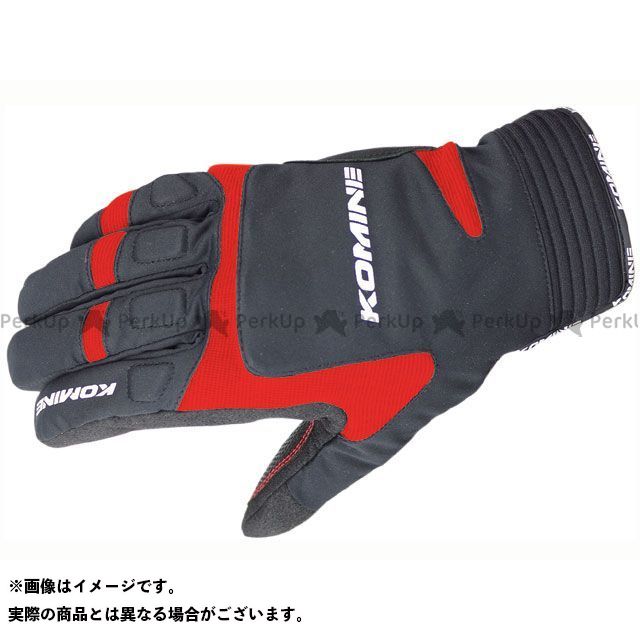 Winter Gloves - コミネ GK-801 ウインターグローブ カルタゴ カラー ブラック/レッド サイズ XL ・06-801
