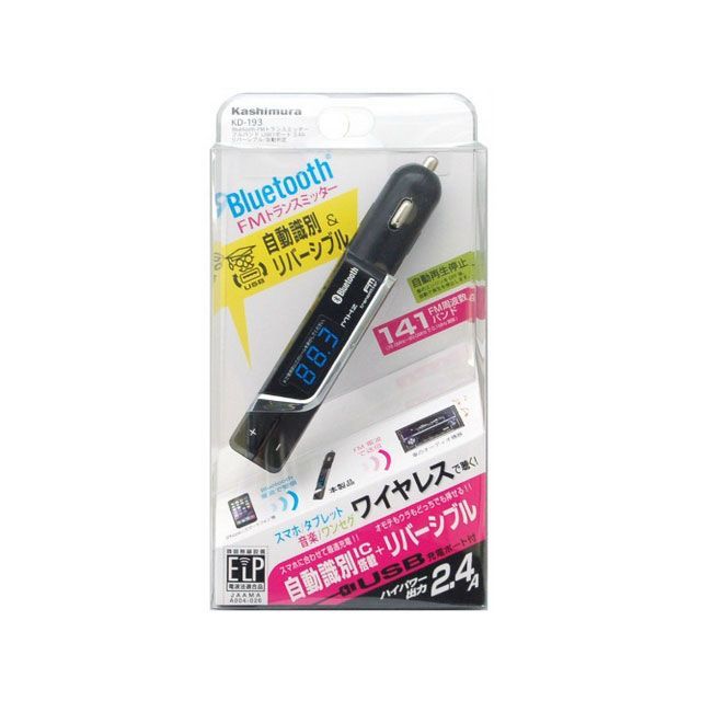 Kashimura Bluetooth FMgX~b^[ toh USB|[g 2.4A /o[Vu KD-193 JV J[irEJ[GNgjNX  