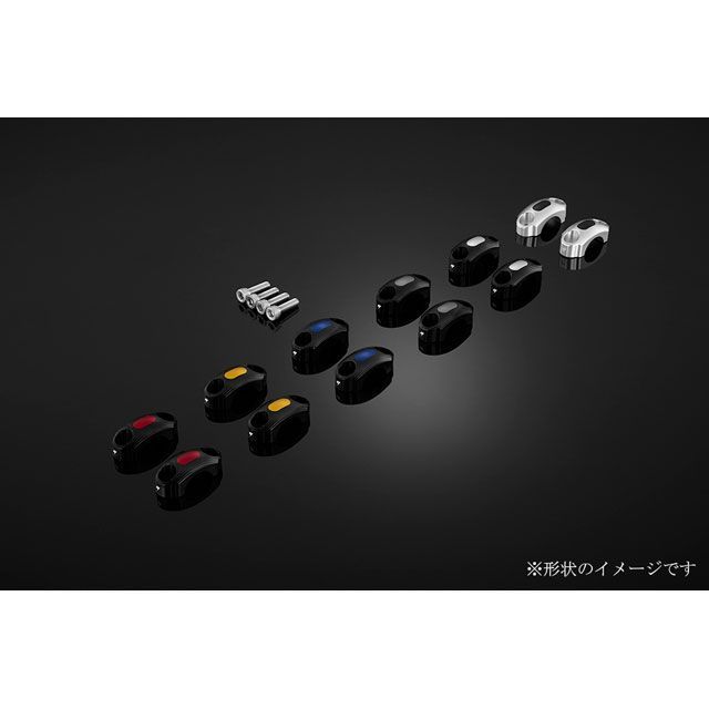 バイカーズ マスタークランプ 2ケ/シルバー カラー パープル/ブラック H0562-PUR