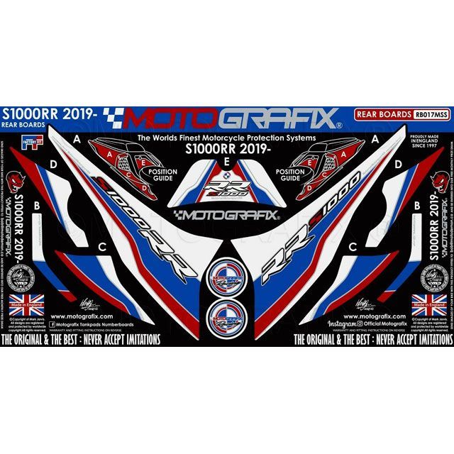 ●メーカー名：モトグラフィックス / MOTOGRAFIX●商品名：ボディパッド リア●メーカー品番：MT-RB017MSS●JANコード：4580041241236当商品はお客様ご注文後の海外輸入となります。通常時で1ヶ月半ほど入荷日数を要します。注文後のキャンセルはできませんのでご了承頂いたお客様のみご注文くださいませ。商品の保証は、メーカー保証書の内容に準じます。納期海外取寄せで1.5ヶ月程かかります。※ご注文後、キャンセル不可となります。納期のお問い合わせはPLOT（株式会社プロト）へ直接お問い合わせください。ご注意※こちらの商品はキャンセル不可となります。※掲載画像はイメージです。実際の商品とは色味や仕様が異なる場合がございます。メーカー車種年式型式・フレームNo.その他ビーエムダブリューS1000RR2019〜※商品掲載時の適合情報です。年式が新しい車両については、必ずメーカーサイトにて適合をご確認ください。