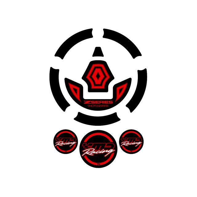モトグラフィックス FUELCAP KIT KAWASAKI Z SERIES レッド/ブラック KAWASAKI Z SERIES MT-KGC001R(2)