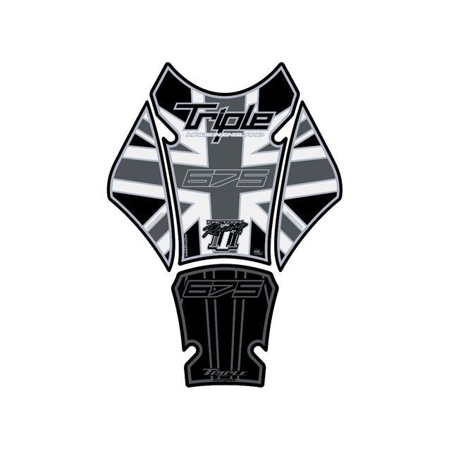 モトグラフィックス タンクパッド ユニオンジャック/グレー STREET TRIPLE MT-TT020MJ