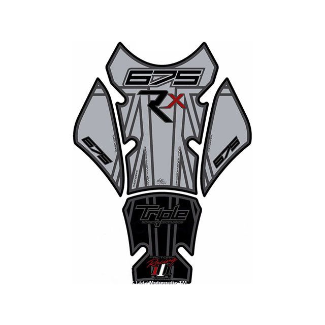モトグラフィックス タンクパッド グレー STREET TRIPLE 675RX MT-TT023RX