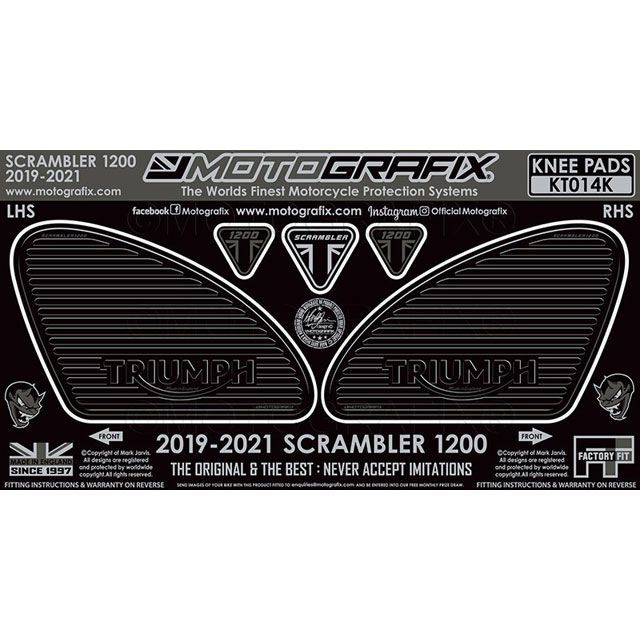 モトグラフィックス ボディパッド ニー Scrambler1200 MT-KT014K