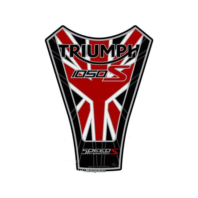 モトグラフィックス タンクパッド ブラック/ホワイト/レッド SPEED TRIPLE 1050S MT-TT036RK