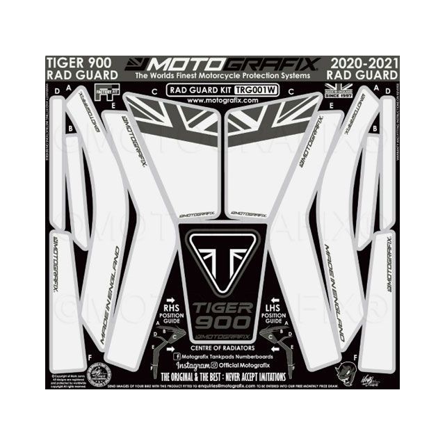 モトグラフィックス Radiator Guard Protection Tiger900 GT Pro MT-TRG001W