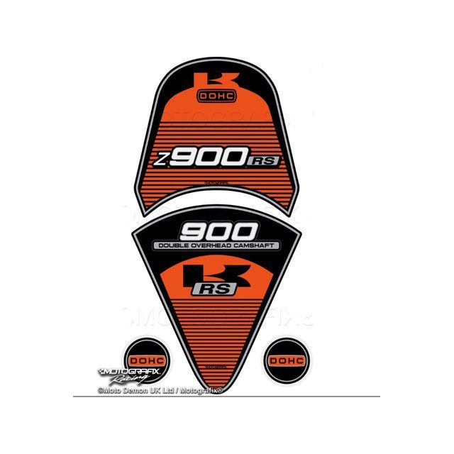 モトグラフィックス タンクパッド＆リアテール オレンジ/ブラック Z900RS MT-TK026O