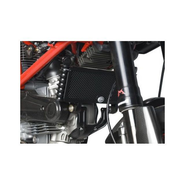アールアンドジー オイルクーラーガード ブラック Hypermotard1100EVO/SP RG-OCG0007BK