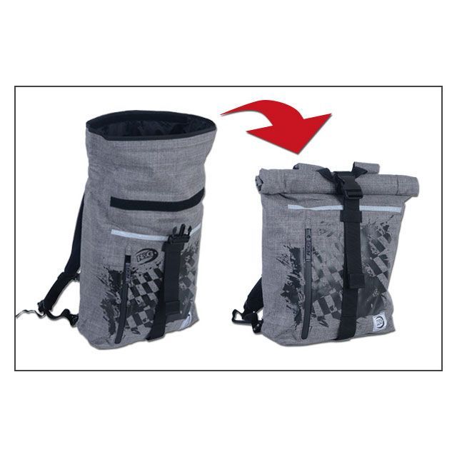 アールアンドジー 防水ロールトップ バックパック グレー 汎用 RG-RTB0001GREY