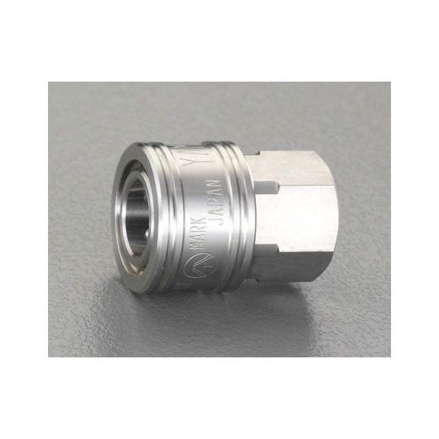 ●メーカー名：エスコ / ESCO●商品名：Rc 1/2” 雌ねじカップリング（中圧用/ステンレス）●メーカー品番：EA140BE-4●JANコード：4518340005921商品の保証は、メーカー保証書の内容に準じます。備考■型…中圧型■材質…SUS304■オーリング（NBR）■バルブレス構造■取付ねじ…Rc（PT）1/2”■常用圧力…7.4MPa■中圧型のプラグ、ソケットは同ねじサイズのみしか適合しません※掲載画像はイメージです。実際の商品とは色味や仕様が異なる場合がございます。