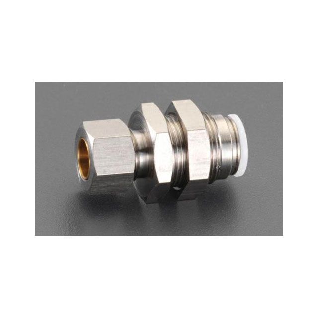 エスコ 8mm ユニオン（バルクヘッド/真鍮製） EA140HJ-208