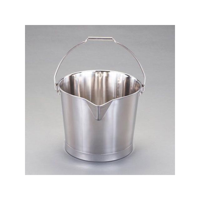 エスコ 15L バケツ（口付/ステンレス製） EA508S-22