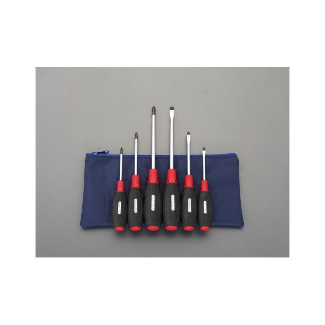 エスコ 6本組 + - ドライバー（ケース付） EA557AS-600