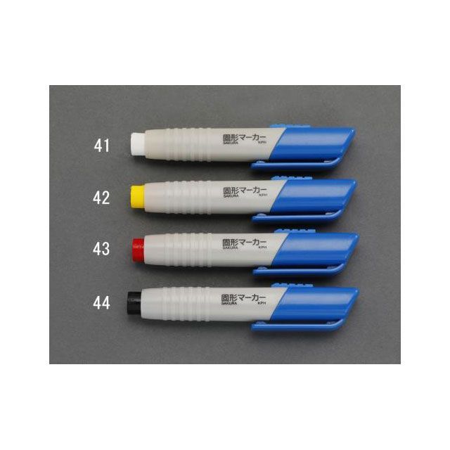 エスコ 黒 固形マーカー（建築用/ホルダー付） EA581E-44