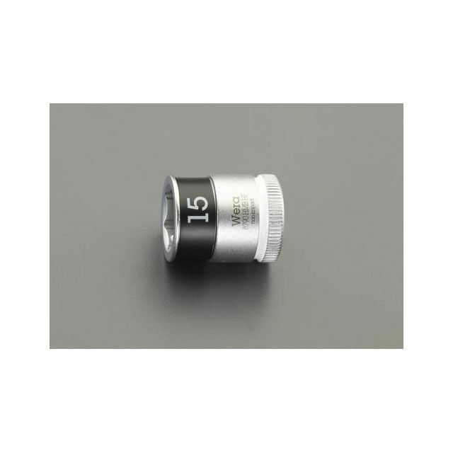 エスコ 3/8”DRx15mm ソケット（ホールド機能付） EA617AK-415