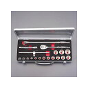 エスコ 1/2”DR ソケットレンチセット(19個組) EA618R-7(4)