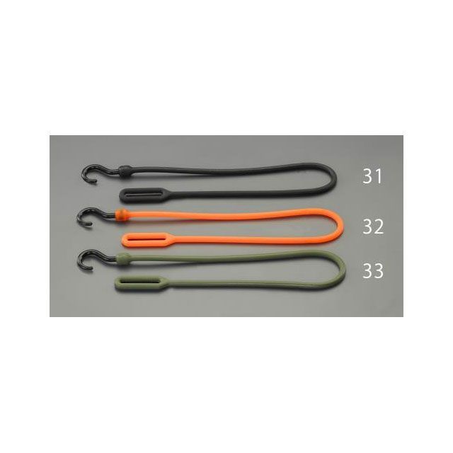 エスコ 762mm 調整フック付バンジーコート(耐候性/ブラック) EA628WJ-31