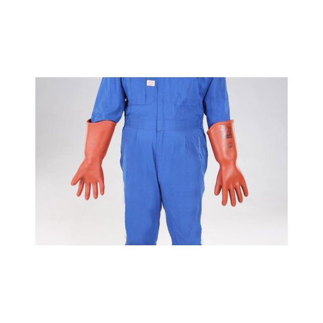 エスコ LL 高圧用絶縁手袋（胴太型/7000V） EA640ZE-5