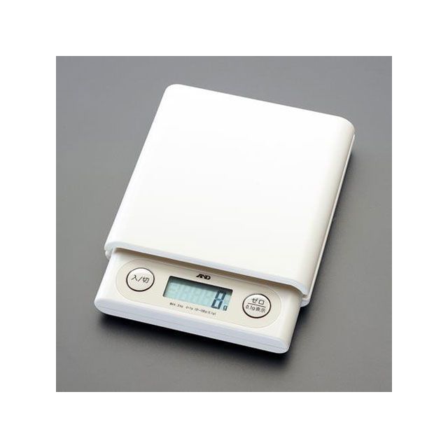 エスコ 3000g（0.1g） デジタルホームはかり（白） EA715CB-23