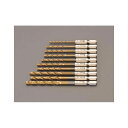 エスコ 2.5-6.0mm/10本組 ドリル(チタンコート/六角軸) EA824BR