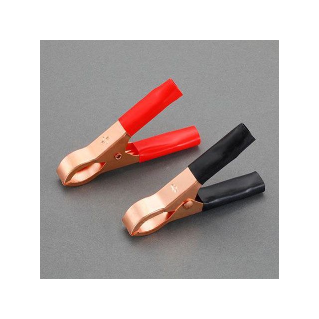 エスコ 10A 充電用クリップ（赤・黒） EA940DP-211