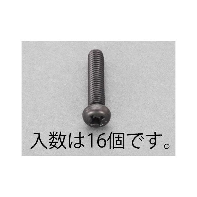 ESCO M4x10mm ナベ頭小ねじ ステンレス/黒色/16本 EA949TE-410 エスコ ハンドツール バイク 車 自動車 自転車