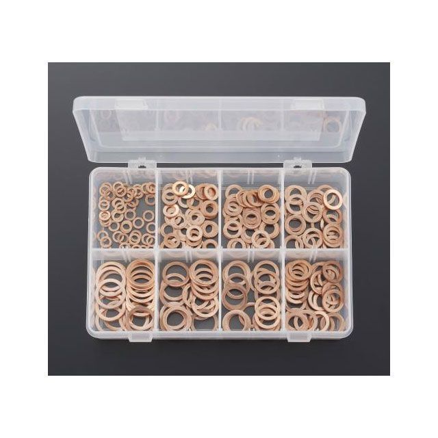 エスコ 6.0-20.0mm 銅パッキンセット（8サイズ） EA949YT