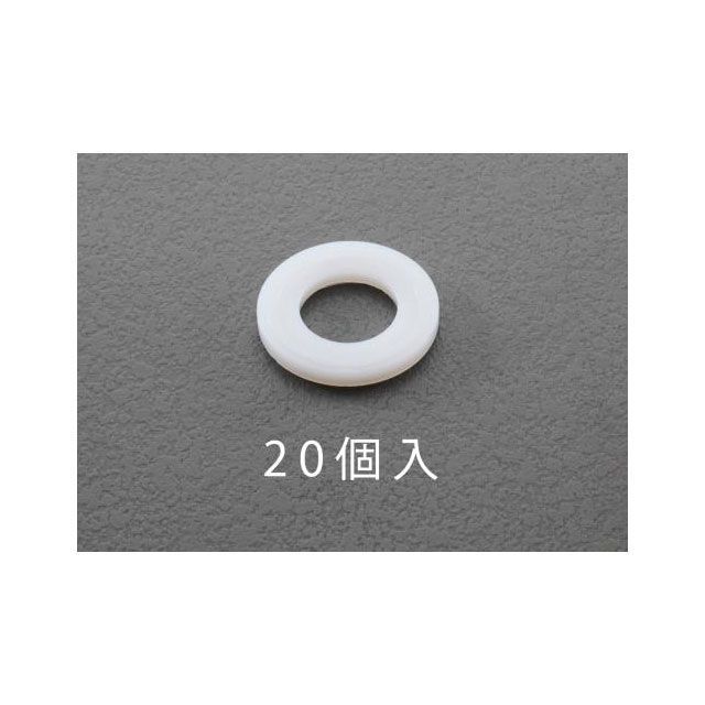 エスコ M3/3.2x6.0x1.0mm 平ワッシャー（ナイロン製/20枚） EA949ZA-32(4)
