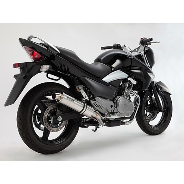 BMS RACING FACTORY R-EVO・W（ダブル） スリップオン JMCA サイレンサー：ステンレスポリッシュ G324-60-P6J BMS マフラー本体 バイク GSR250 GSR400