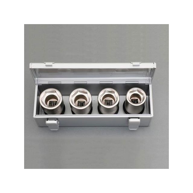 エスコ 1”DR 4個組 ホイールナット用ソケット（アウター/インナー用） EA164NL-700