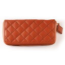 SHM LEATHER WALLET ロング ダイヤステッチ(オールドゴールド) ASH013-4