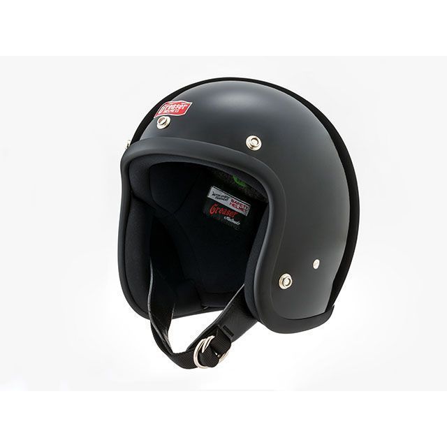 楽天モトメガネ 楽天市場店GREASER Style GREASER 60’s PLAIN（ブラック） サイズ：L HGS003 グリーサースタイル ジェットヘルメット バイク