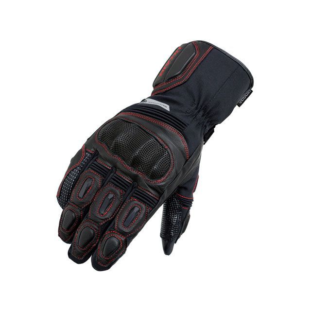 hit air Glove W8 透湿防水ウィンターグローブ（ブラック/レッド） サイズ：L JAN_4571256499505 ヒットエアー ウインターグローブ バイク