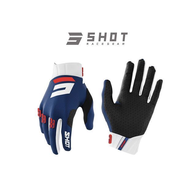 Off-Road Gloves - SHOT RACE GEAR MXグローブ AEROLITE（ネイビー） サイズ XL A0A-13A1-A03-11