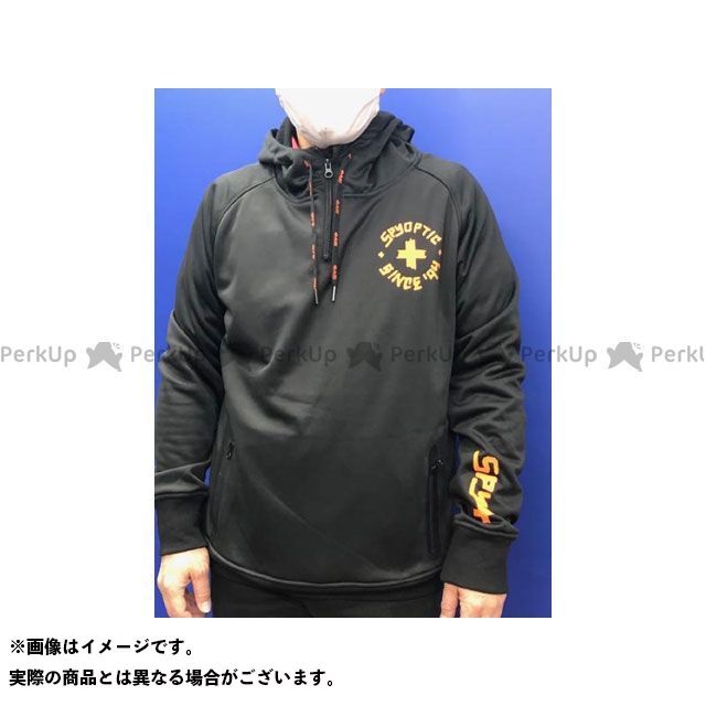 【ポイント最大18倍】SPY カジュアルウェア CIRCLE LOGO HAIFZIP WATERPROOF HOODLE（フードル フーディ パーカー） ブラック/オレンジ サイズ：L スパイ