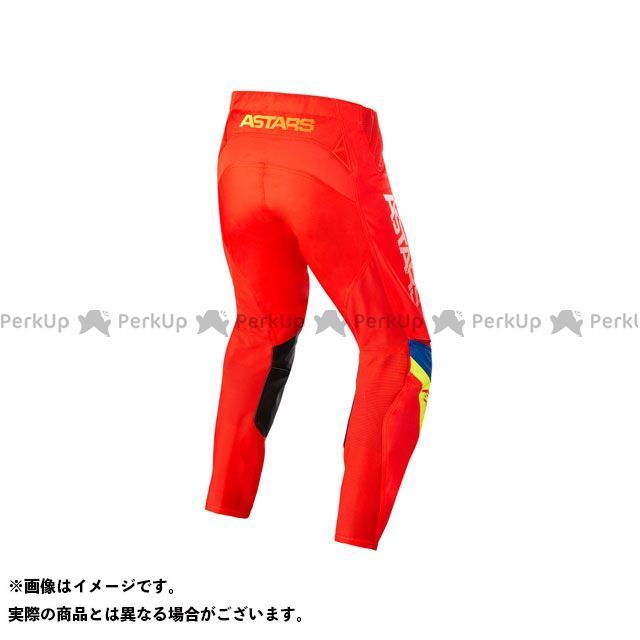 【雑誌付き】Alpinestars モトクロス用品 テックスター クアドロ パンツ（ブライトレッド/イエローフロー/ブルー） サイズ：30 アルパインスターズ