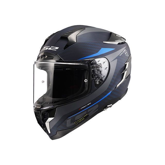 LS2 HELMETS CHALLENGER C GT/チャレンジャーシージーティー（マットカーボンブルー） サイズ：M 103277425M エルエスツーヘルメット フルフェイスヘルメット バイク