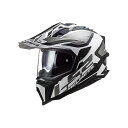 正規品／【特価品】LS2 HELMETS EXPLORER F/エクスプローラーエフ（マットブラックホワイト） サイズ：L 407012102L エルエスツーヘルメット オフロードヘルメット バイク