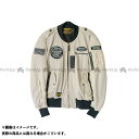 正規品／VANSON 2022春夏モデル TVS2202S メッシュMA-1ジャケット（アイボリー/ブラック） サイズ：2XL TVS2202S バンソン ジャケット バイク