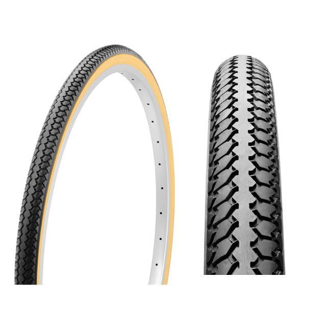 シンコー（自転車） ペア巻き タイヤ（ベージュ/ブラック） 26x1 3/8 SR-078
