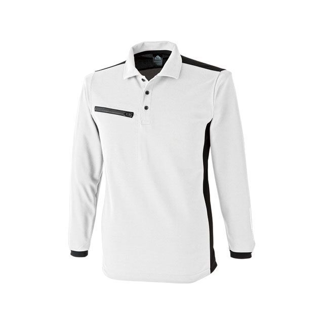 Racing Suits - シーズクラブ 1710-18 リフレクション長袖ポロ（シロ） サイズ 4L ＃1710-18-4L