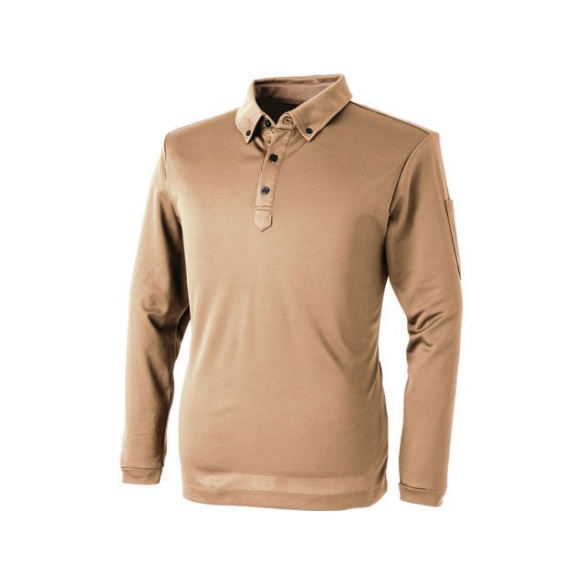 连体工作服 - シーズクラブ 1110-08 パフォーマンス長袖ポロ（カーキ） サイズ L ＃1110-08-L