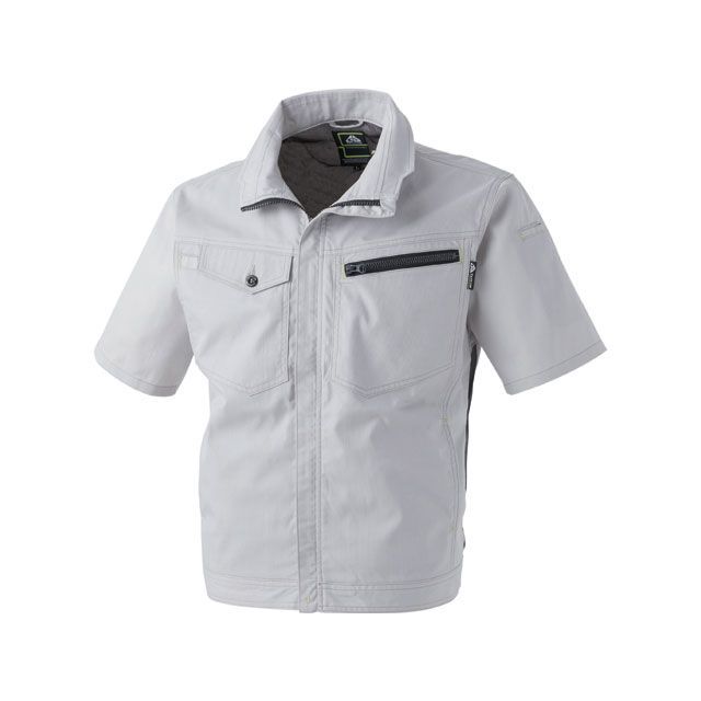 シーズクラブ 2907-818 半袖メッシュブルゾン（アッシュ灰） サイズ 4L ＃2907-818-4L