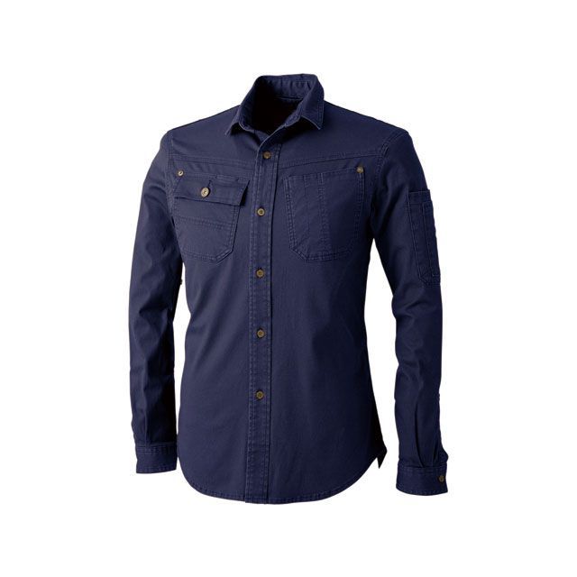 中国産業 DOG 8041-819-M 長袖シャツ（紺 黒） サイズ LL ＃8041-819-LL