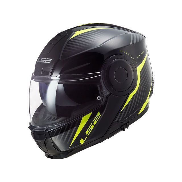 LS2 HELMETS SCOPE（スキッドブラックイエロー） サイズ：XXL 509022054XXL エルエスツーヘルメット システムヘルメット（フリップアップ） バイク